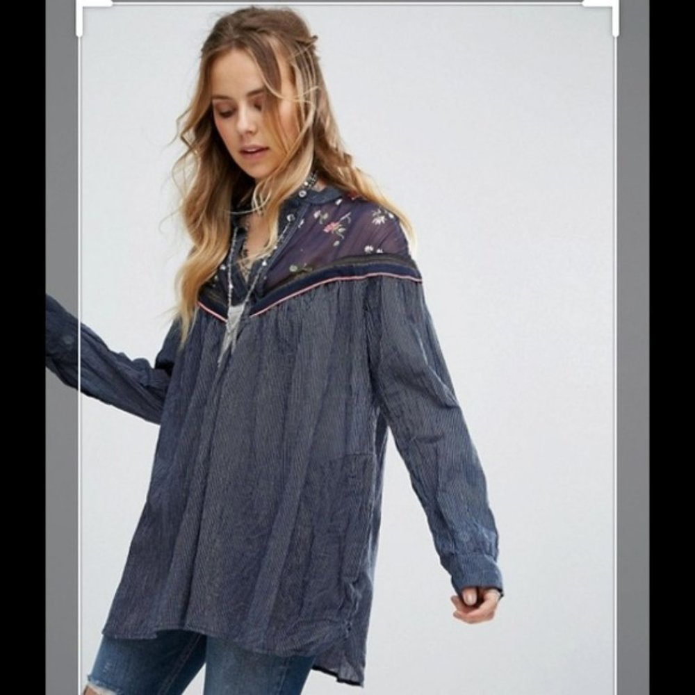NEW Free People Hearts and Colors Blouse